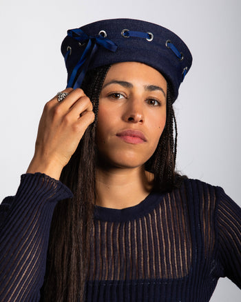 Calot jean lacets porté