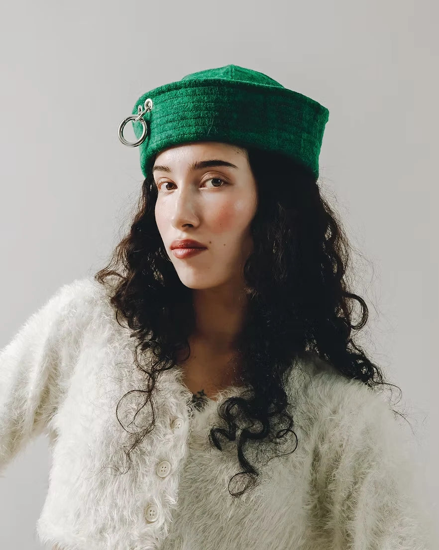Calot Laine Vert | ChristelleNoel Handmade