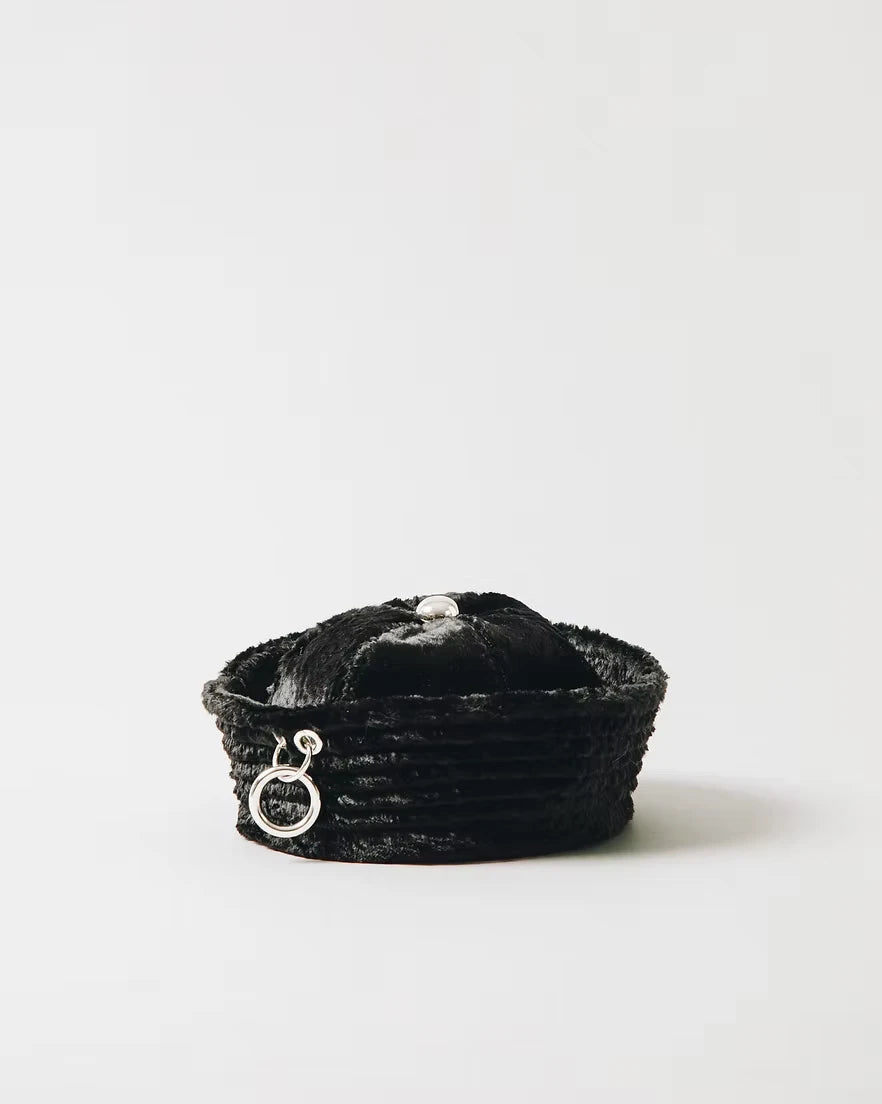 Calot Noir Moiré | ChristelleNoel Handmade